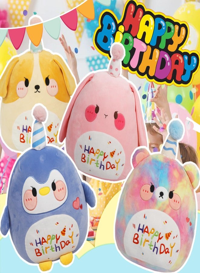 ARELUX Jumbo 18in Cute Penguin Cuddle Plush Soft Stuffed Animal Large Birthday Pillow Kids Huggable Plushie Toy Big Size Happy Birthday Party Decoration Plushies Gift for Friends Boys Girls Blue - Image 5