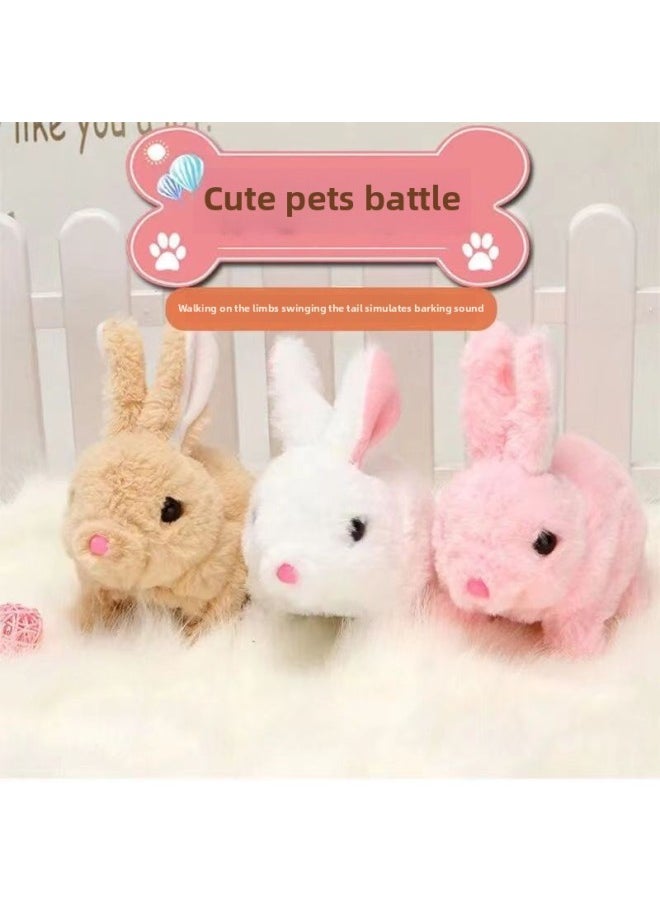 Children's Toy Dog Walking Can Call Baby Simulation Electric Plush Puppy Cute Pet Electronic Dog Girl-Color:Electric Pet Rabbit [OPP Bag] Without Battery  - Image 1