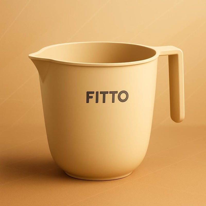 FITTO 1500 ML Plastic Mug with Handle, Durable Lightweight Bathroom Mug for Multipurpose Use, Elegant Design, Large Capacity - Image 3