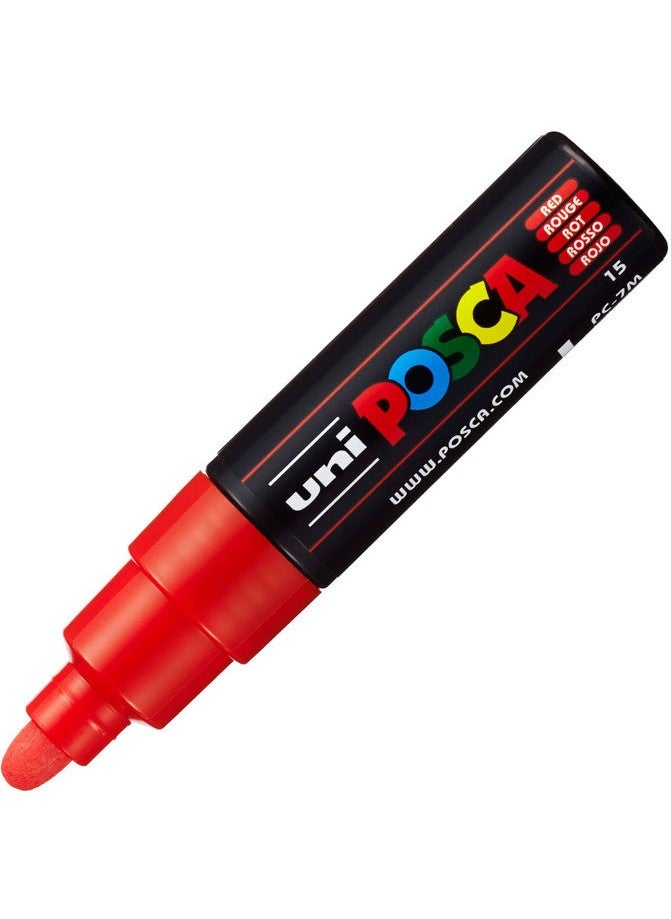 Uni علامة رسم بوسكا PC-7m 4.5-5.5 مم حمراء 