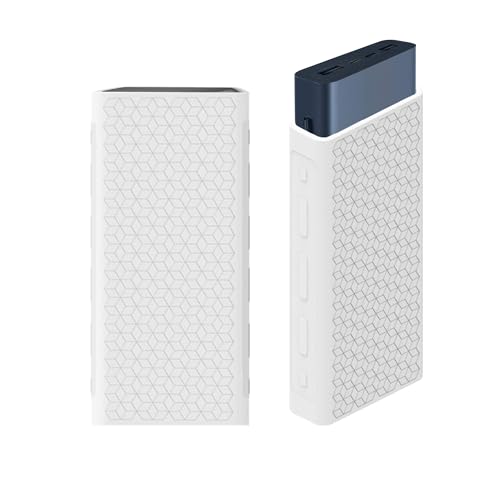 GadgetBite Silicon Soft Cover Case for Mi Power Bank 3i 20000 mAh Battery [Power Bank NOT Included]-White - Image 1