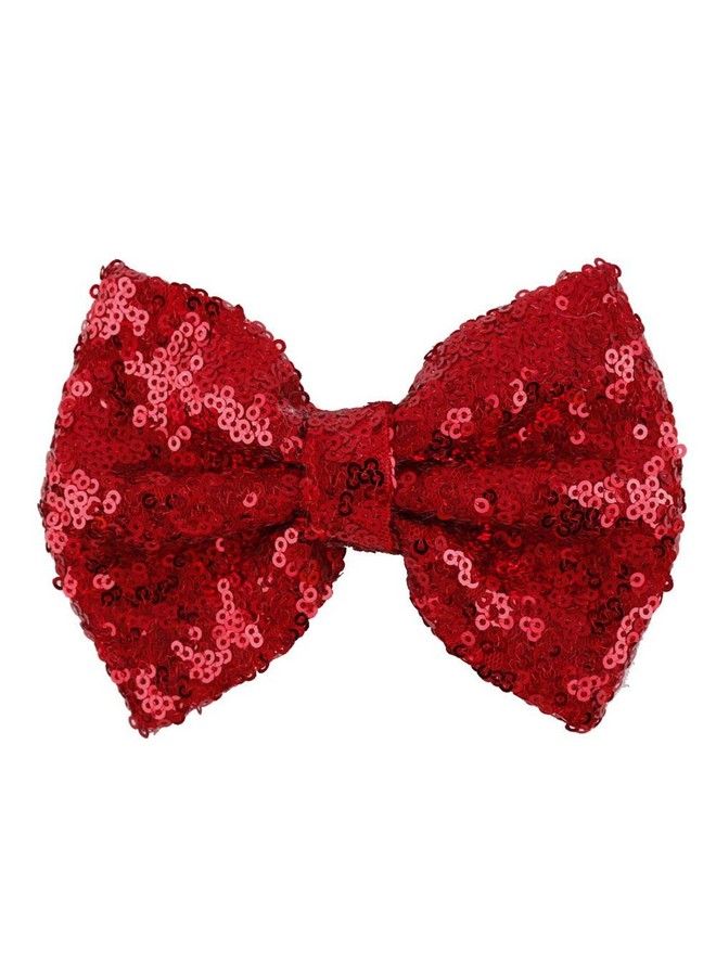Lovefairy Love Fairy Fashion Bow Hairpin Sequins Hair Clip Multicolor 0Ptional For Children And Women (Red)1 Pack - Image 1