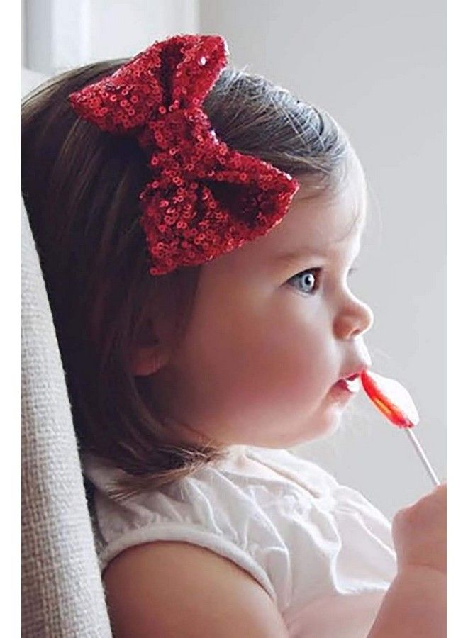 Lovefairy Love Fairy Fashion Bow Hairpin Sequins Hair Clip Multicolor 0Ptional For Children And Women (Red)1 Pack - Image 3