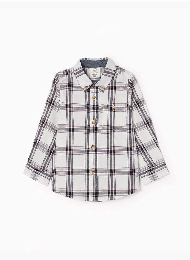 Zippy Zippy Cotton Plaid Shirt For Baby Boys