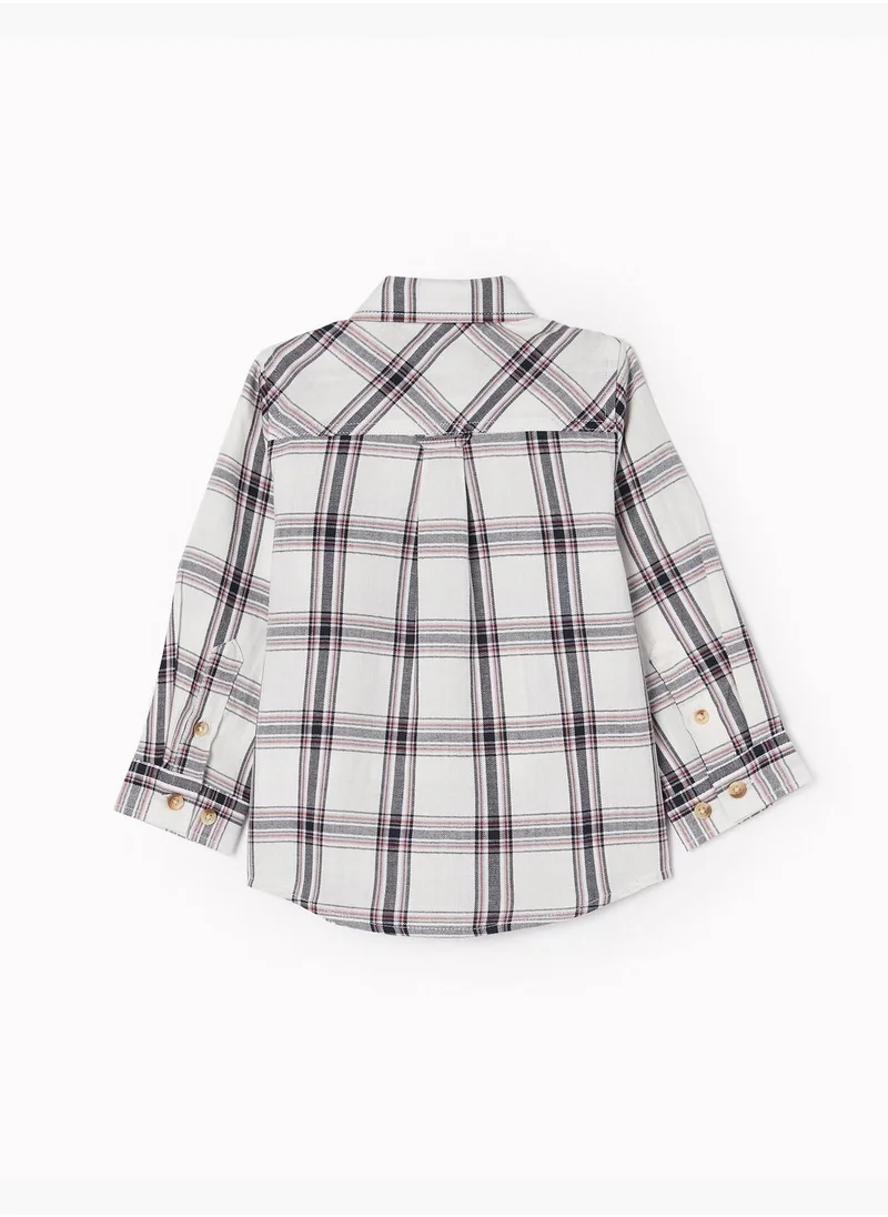 Zippy Zippy Cotton Plaid Shirt For Baby Boys