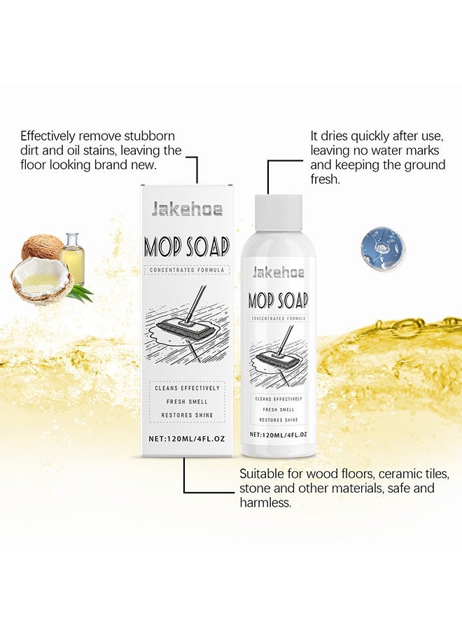 Jakehoe Mop Soap,Upgrade Mop Soap for Floor Cleaning - New Highly Scented Mop Soap - Floor Cleaner for mopping Multi-purpose Mop Soap Household Supplies Cleaner for Home, Kitchen, Bathroom 120ML - Image 4