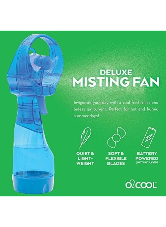 O2COOL O2Cool Deluxe Handheld Battery Powered Water Misting Fan  Light Blue  - Image 3