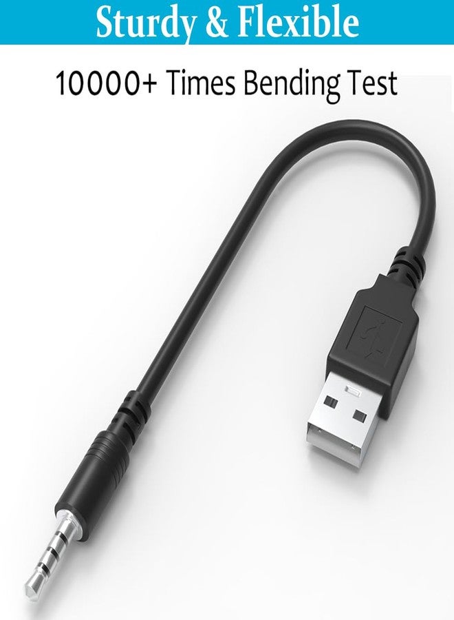 Warmstor 2-Pack 3.3-Feet USB 2.0 Type A Male to 3.5mm AUX Male Charging Cable Charge Cord for MP3 MP4 Players, Headphones, Speakers, Watches, Boombox - Image 4