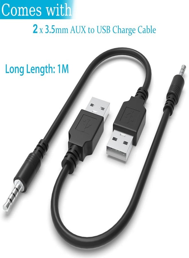 Warmstor 2-Pack 3.3-Feet USB 2.0 Type A Male to 3.5mm AUX Male Charging Cable Charge Cord for MP3 MP4 Players, Headphones, Speakers, Watches, Boombox - Image 5