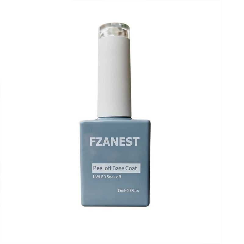 FZANEST Peel Off Gel Base Coat For Gel Nail Polish,15ml UV LED Light Peelabel Base Nail Polish Non Toxic Vegan Cruelty Free - Image 1