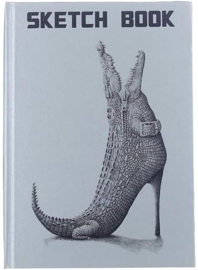 Discovery Sketch Book Heel White Paper 90 Gram 100 Sheets Brecoin Cover Size 17.5 * 25 A5 - Light Grey C-8295-8 - Image 1