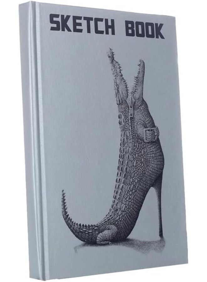 Discovery Sketch Book Heel White Paper 90 Gram 100 Sheets Brecoin Cover Size 17.5 * 25 A5 - Light Grey C-8295-8 - Image 2