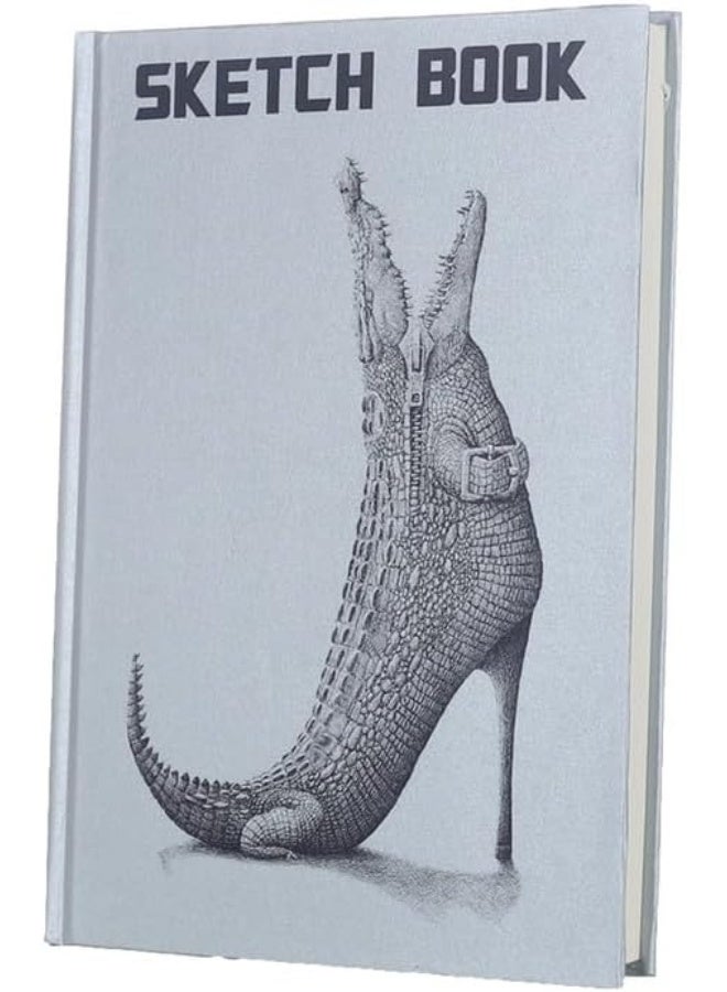 Discovery Sketch Book Heel White Paper 90 Gram 100 Sheets Brecoin Cover Size 17.5 * 25 A5 - Light Grey C-8295-8 - Image 3