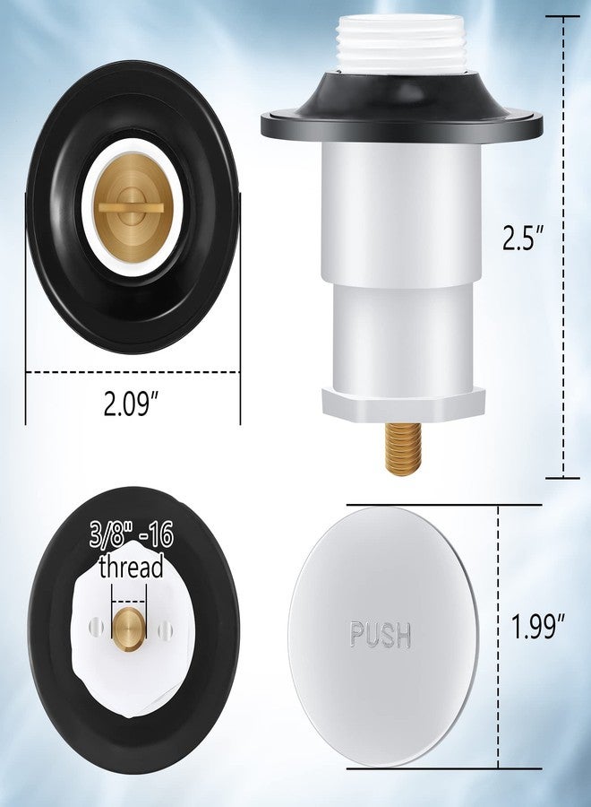 Dreyoo Tip Toe Bath Drain Stopper and Cover Tub Stopper Gasket Placement Cartridge Assembly Compatible with Kohler 1068204, Chrome Polished - Image 3