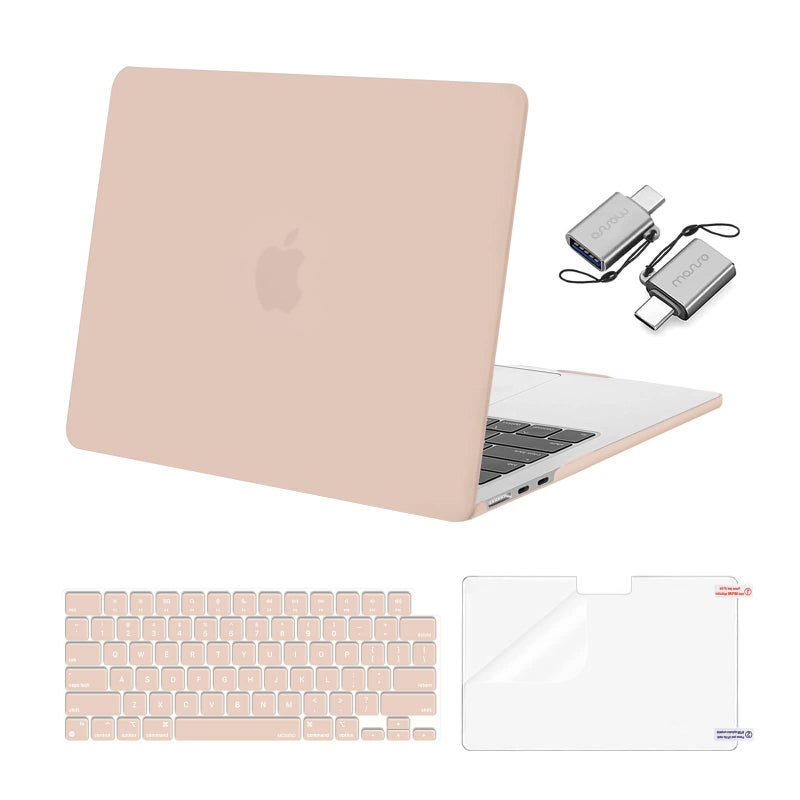 MOSISO Compatible with MacBook Air 13 inch Case M5 2026 M4 2025 M3 M2 20242022 A3449 A3240 A3113 A2681 Hard ShellKeyboard CoverScreen FilmType C for MacBook Air 136 inch Case Camel - Image 2