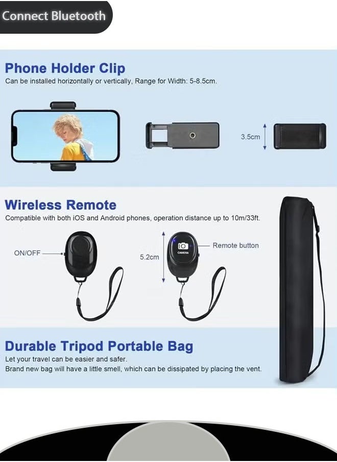 Generic - Slr Camera Tripod, Photography And Video Stand, Portable Micro Single Tripod, Mobile Phone Stand, Can Be Used For Selfie Live Broadcast, Desktop Fill Light - Image 1