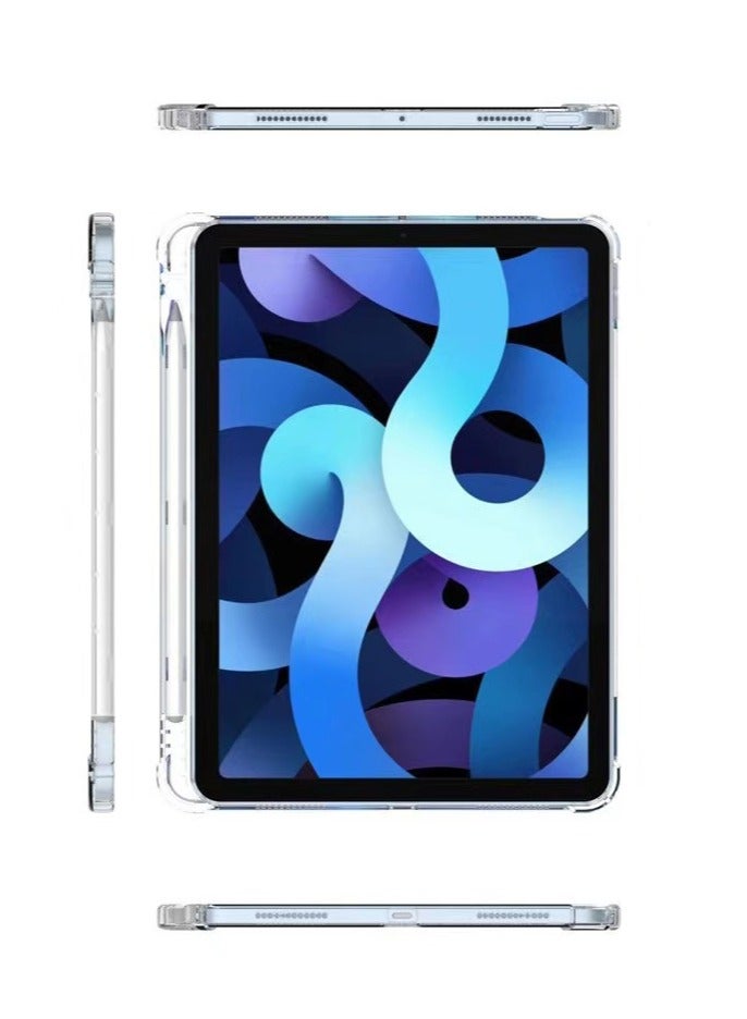 URBBKING Soft TPU Transparent Slim Shockproof Tablet Cover for iPad Air 13-Inch M2 (2024) / iPad Air 13‑Inch M3 (2025), Air 6 2024 (6th Generation) M2 13-Inch with Pencil Holder
