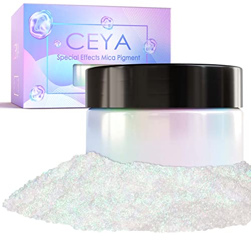 Ceya Chameleon Mica Powder 18oz 50g Magic Sea Chrome Nail Powder Cosmetic Grade Pearlescent Effect Color Shift Pigment for Epoxy Resin Makeup Nail Polish Soap Dye Candle Making Slime Paint