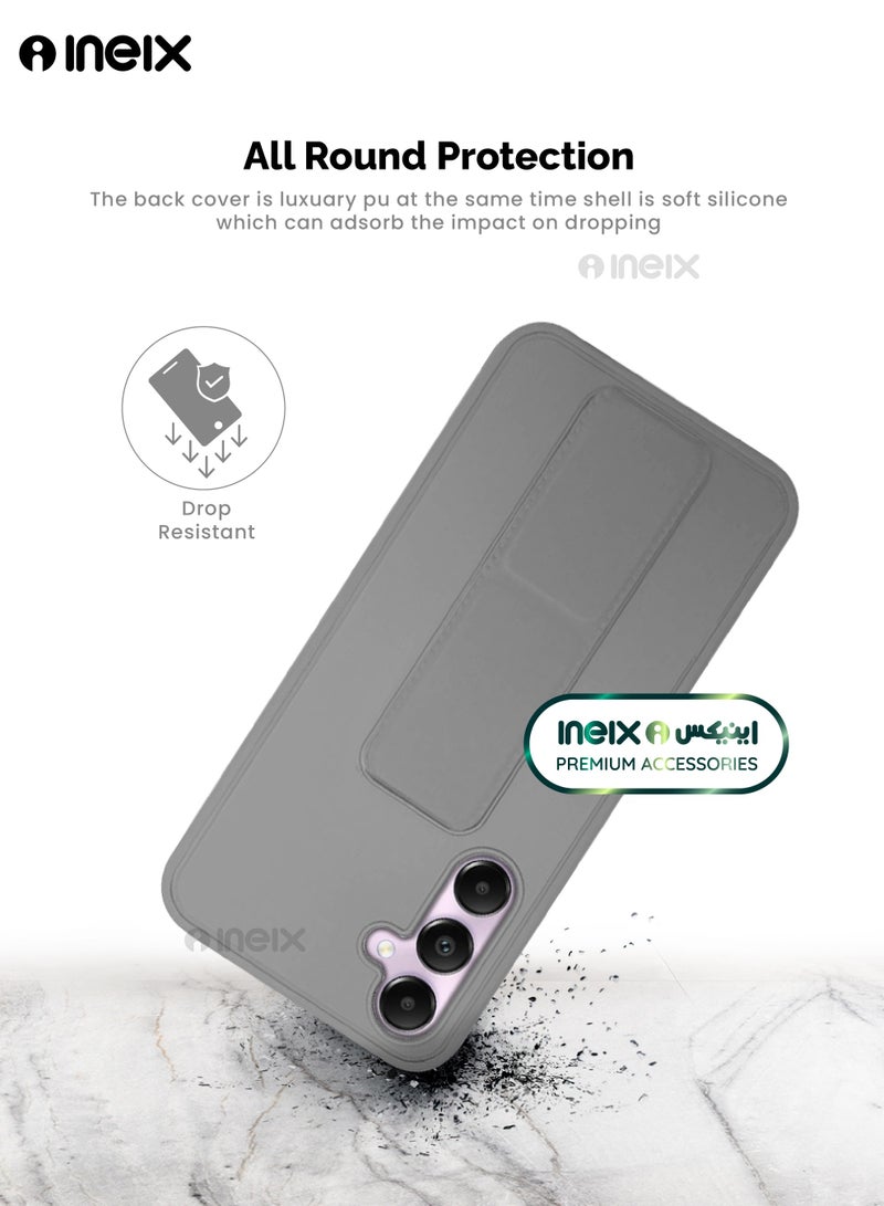 إينيكس جراب حماية 3 في 1 مغناطيسي ذو مسند للهاتف سامسونج جالكسي ايه 05 اس-رمادي - Image 5