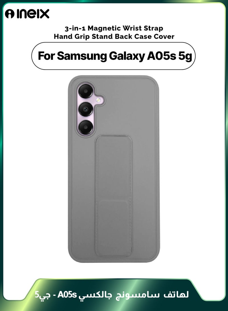 إينيكس جراب حماية 3 في 1 مغناطيسي ذو مسند للهاتف سامسونج جالكسي ايه 05 اس-رمادي - Image 1
