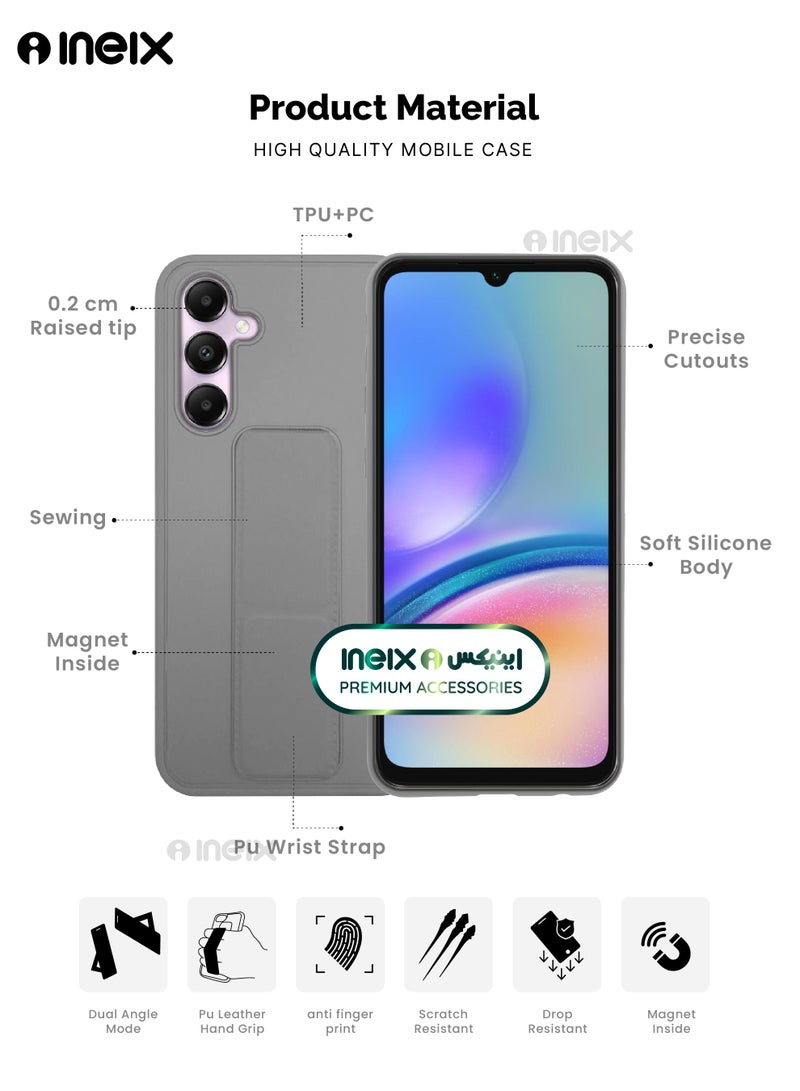 إينيكس جراب حماية 3 في 1 مغناطيسي ذو مسند للهاتف سامسونج جالكسي ايه 05 اس-رمادي - Image 2