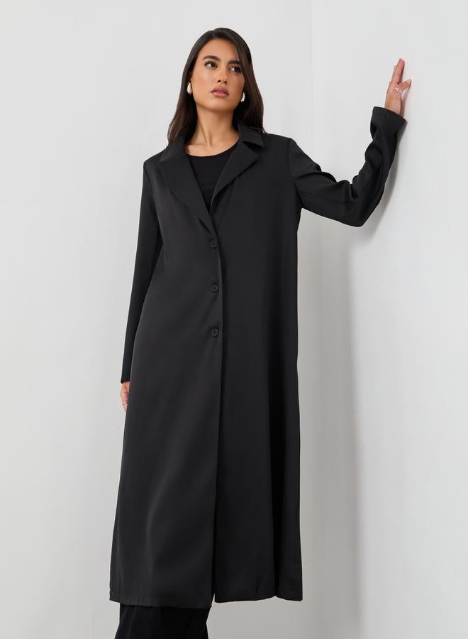 Styli Regular Fit Notch Lapel Midi Kimono - Image 3