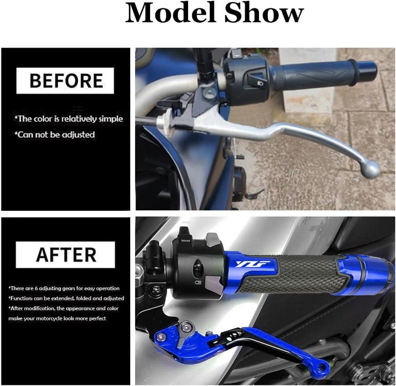 FREAXLL 2pcs 22mm 7/8" Motorcycle Handlebar Grip Ends Set for Yamaha YZF Models (Blue) - Image 5