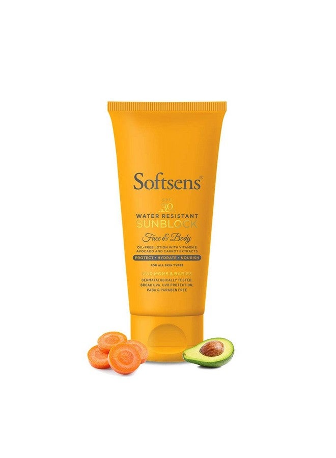 Softsens Sunblock Spf 30 Lotion | Enriched With Vitamin E, Avocado & Carrot Extracts | For Babies & Parents | 50G Pack Of 1 - Image 1