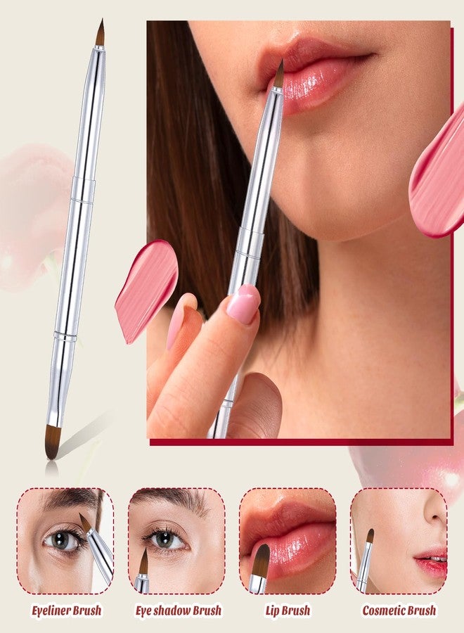 Jeffdad فرشاة مكياج شفاه مزدوجة الأطراف من جيفداد، فرشاة شفاه محمولة قابلة للسحب لأحمر الشفاه، وملمع الشفاه، وظلال العيون، مناسبة للسفر - Image 4