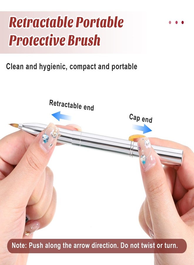 Jeffdad فرشاة مكياج شفاه مزدوجة الأطراف من جيفداد، فرشاة شفاه محمولة قابلة للسحب لأحمر الشفاه، وملمع الشفاه، وظلال العيون، مناسبة للسفر - Image 3