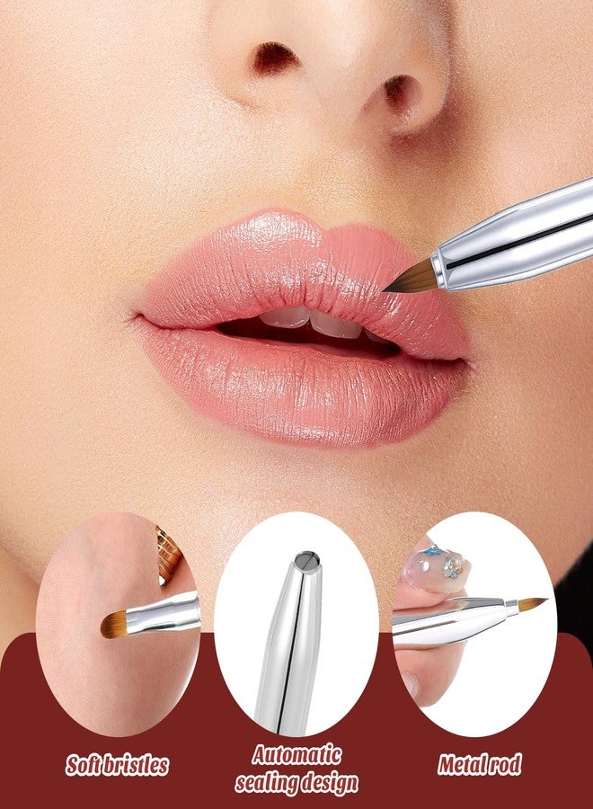 Jeffdad فرشاة مكياج شفاه مزدوجة الأطراف من جيفداد، فرشاة شفاه محمولة قابلة للسحب لأحمر الشفاه، وملمع الشفاه، وظلال العيون، مناسبة للسفر - Image 5