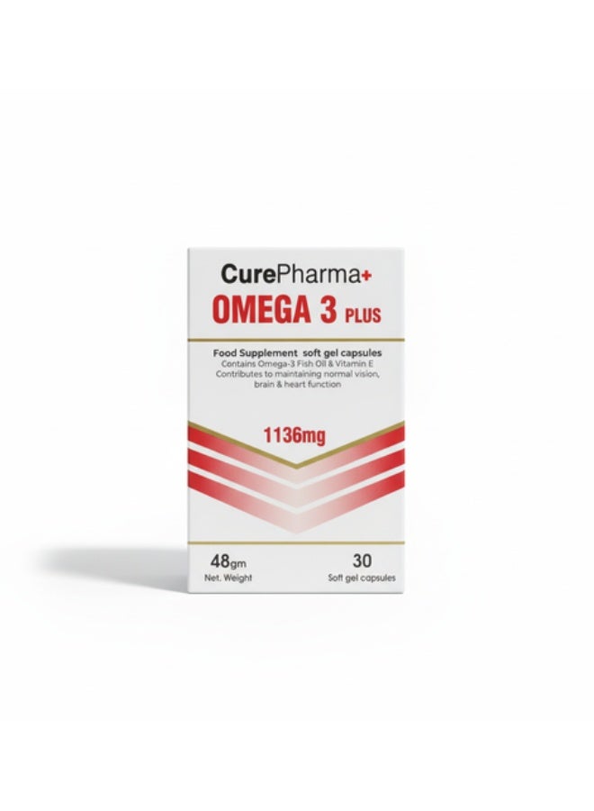 CUREPHARMA OMEGA 3PLUS 1136MG 30CAPS