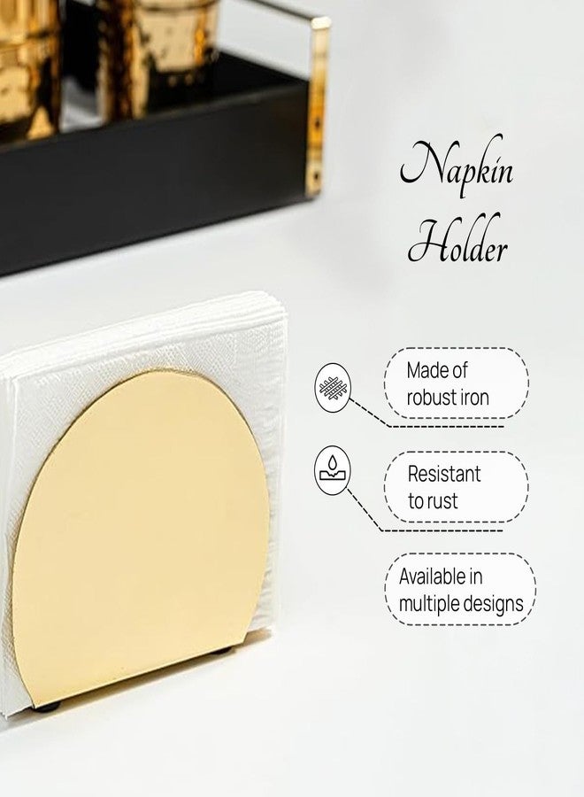 Nestroots Metallic Tissue Paper Holder | 4.3 X 3.3 Inches Finest Napkin Holder for Dining Table & Kitchen | Golden Tissue Stand for Home, Office & Restaurant - Image 5