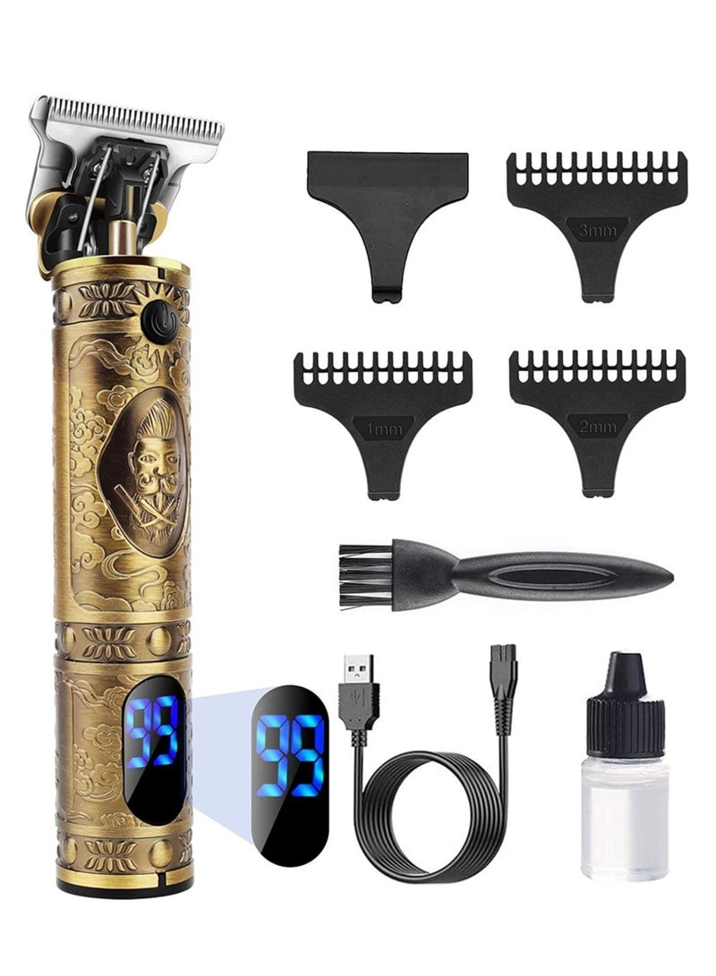 Professional Beard Trimmer,Cordless Electric Self Hair Clippers with LCD Screen,Precision Outliner Trimmer - Image 1