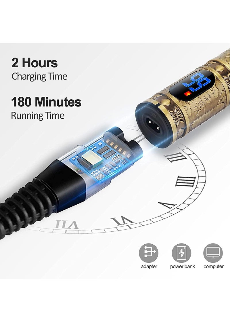 Professional Beard Trimmer,Cordless Electric Self Hair Clippers with LCD Screen,Precision Outliner Trimmer - Image 5