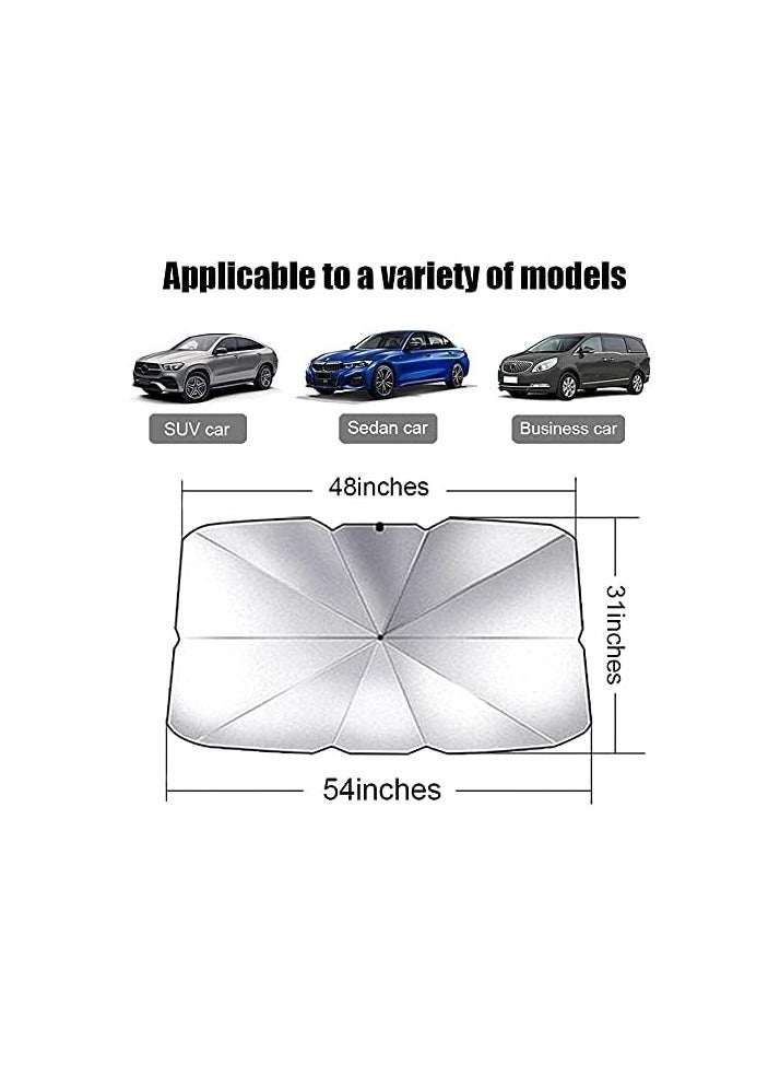 BJM SUV Car Windshield Sun Shade,Foldable Automotive Windshield Shade,Sunshades Car Umbrella for Windshield Easy to Store and Use Fits Windshields of Various Sizes - Image 4