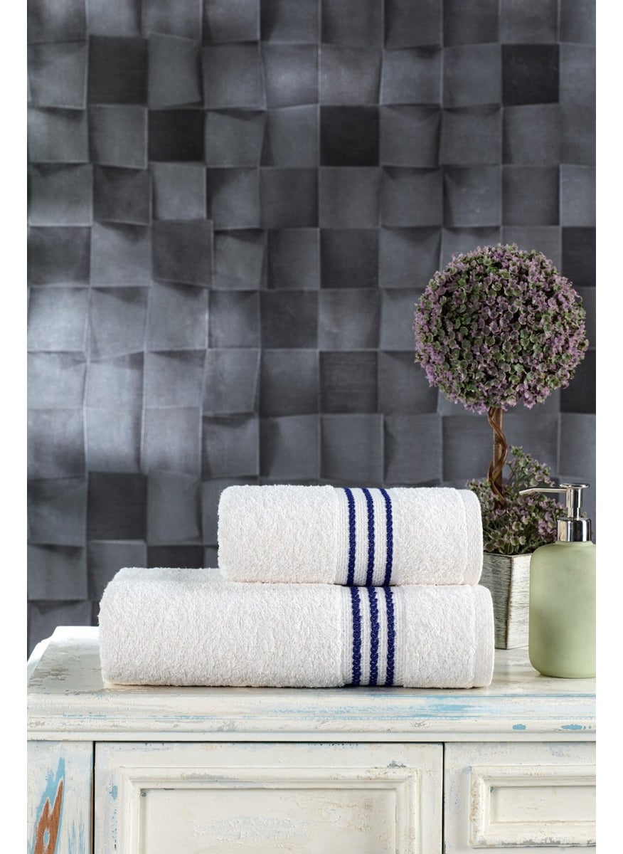 Casnack Veronica Set of 2 Bath Towels (70x140 cm - 50x90 cm) 