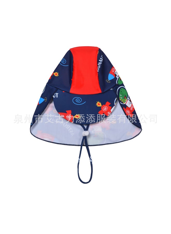Children's Sun Protection Hat For Boys And Girls, Baby Sunshade, Baby Quick-drying Neck Protection, Windproof Hat, Outdoor Swimming