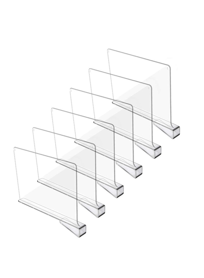 Clear Acrylic Shelf Dividers,Closets Shelf and Closet Separator for for Organization in Bedroom,Kitchen and Office Shelves - Image 1