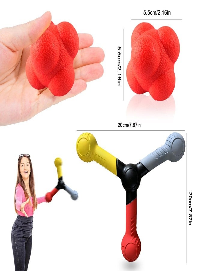MUSKULO MONSTRO 5 PCs Reaction Speed Training Tools Kit, 1 Hand Eye Coordination Stick, 4 Rubber Reaction Balls, Improve Reflex, Agility and Focus for Sports, Exercise and Fun for All Ages - Image 2