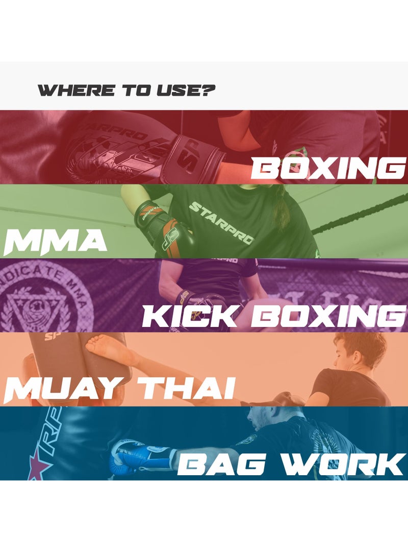 Starpro - T20 Boxing Gloves Vegan Leather Gloves for Training Sparring with Waterproof Lining Breathable Mesh Hand Protection - Image 1