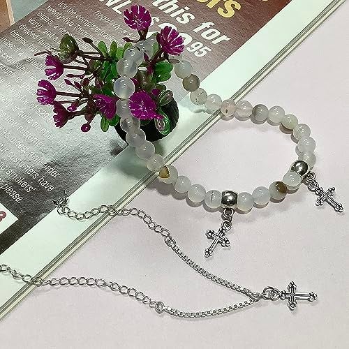 Heather's cf Silver Small Crosses Mini Cross Charms Variety Cross Beads for Bracelets Craft 1 Inch Cross Charm Bulk Cross Pendant Jewelry Making(Tiny silver 200pcs cross) - Image 4