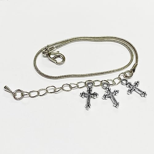 Heather's cf Silver Small Crosses Mini Cross Charms Variety Cross Beads for Bracelets Craft 1 Inch Cross Charm Bulk Cross Pendant Jewelry Making(Tiny silver 200pcs cross) - Image 5