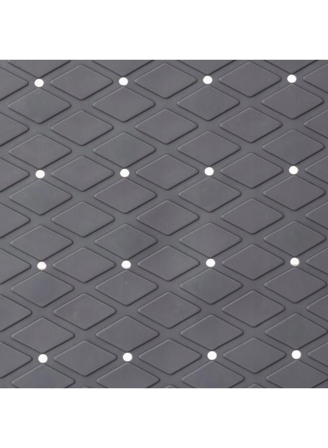 Five Simply Smart Anti Slip Rectangular Pvc Bath Mat Grey 70 X 35Cm 160833H - Image 4