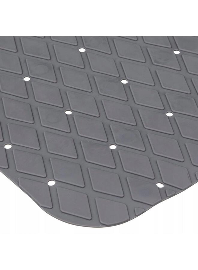 Five Simply Smart Anti Slip Rectangular Pvc Bath Mat Grey 70 X 35Cm 160833H - Image 2