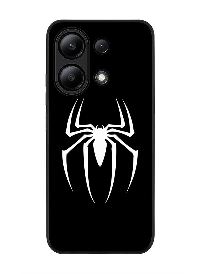 Stylizedd Rugged Black edge case for Xiaomi Redmi Note 13 4G, Slim fit Soft Case Flexible TPU Gel Thin Cover -  Spidermark (Black) - Image 1