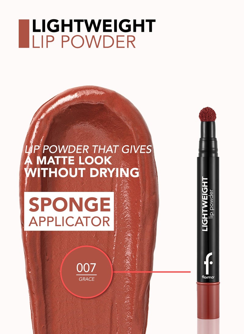 flormar Lightweight Lip Powder  007 Grace 007 Grace - Image 4