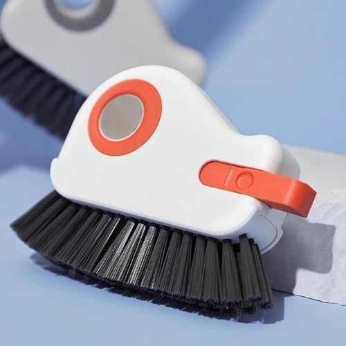 Pihuza 2 in 1 Groove Cleaning Brush for Window Track & Grout Cleaning | Hard Bristle Crevice Brush for Sliding Door Tracks, Window Sills, Seals & Corners | Multipurpose Grip Brush (Pack of 1) - Image 2