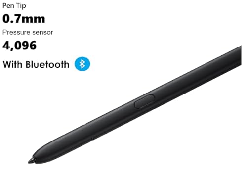 SLQ Galaxy S23 Ultra S Pen [WithBluetooth |4096 Pressure Sensor ] Replacement for Samsung Galaxy S23 Ultra 5G All Versions Touch Stylus Pen with 5xTips/Nibs (Black) - Image 2