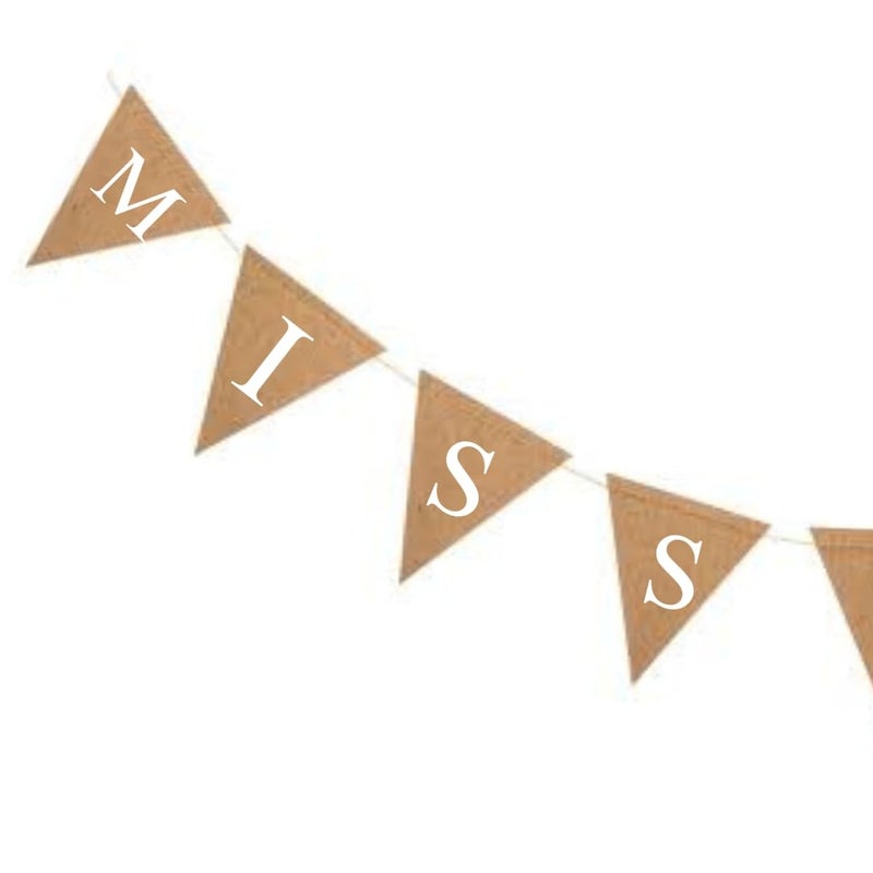 Boston Miss to Mrs Banner - bridal shower - Miss to Mrs Bunting Garland - Engaged Garland - Bridal Shower D?cor - Burlap Rustic Shower Sign - Bridal Shower Banner - hen party - Image 2